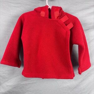 WIDGEON Toddler Fleece Jacket Hoodie Red 12 Months Polartec